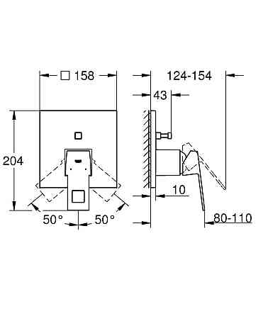 Змішувач прихованого монтажу на 2 споживача Grohe Eurocube   ( 24062000 ) 20390 Харків