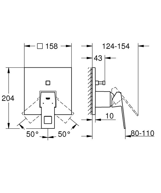 Змішувач прихованого монтажу на 2 споживача Grohe Eurocube   ( 24062000 ) 20390 Харків - фото 2