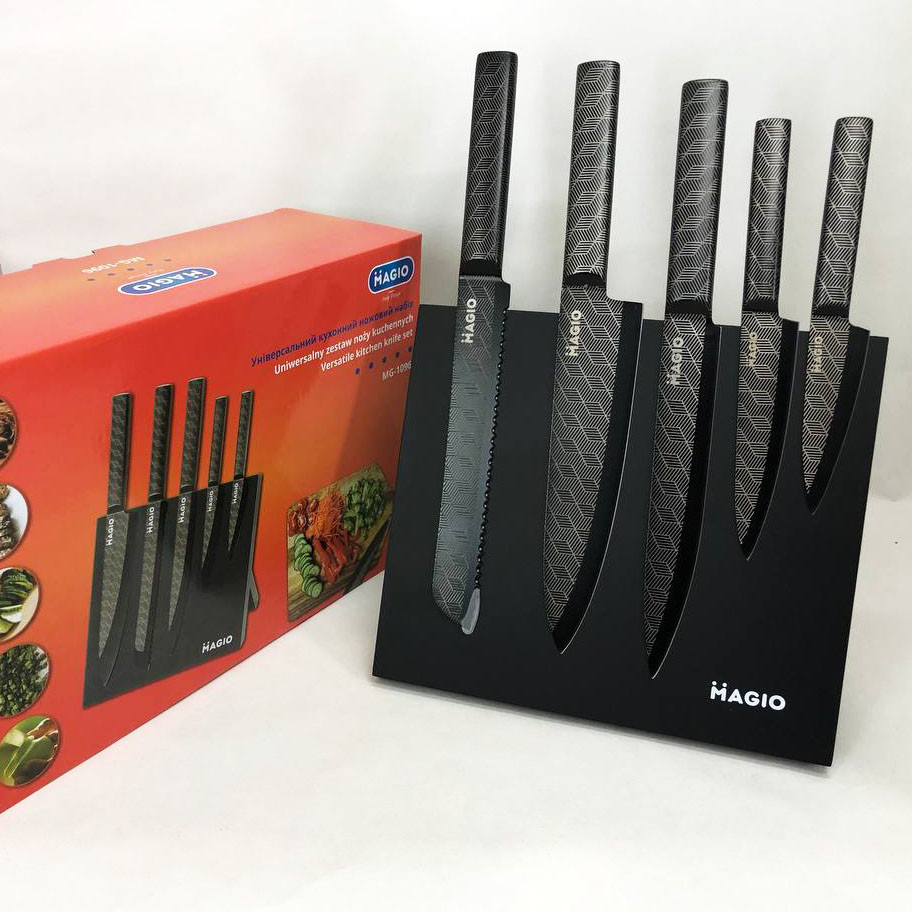 Кухонний набір ножів для нарізання Magio MG-1096, Бюджетні кухонні ножі, Ножі для кухонних потреб YF-98 Львів - фото 2