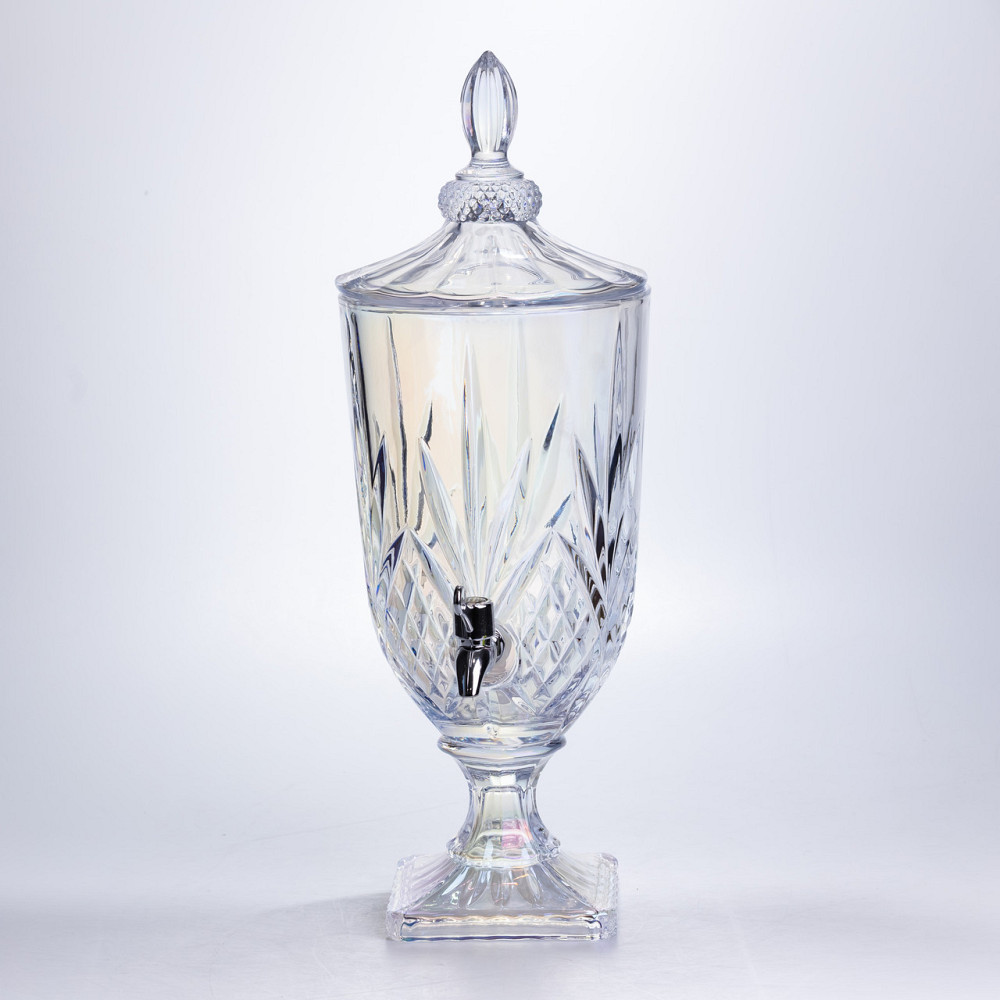 Лимонадниця з краном скляна 3 л диспенсер для напоїв лимонадник із краном Прозорий HP-19-302 Коломия - фото 1