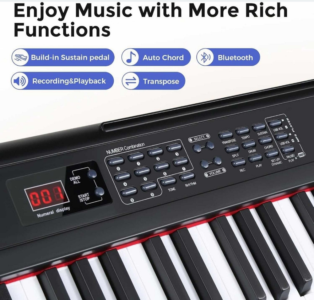 Цифрове піаніно Fesley FEP160 (стійка, педаль, пюпітр, навушники) Харків - фото 4