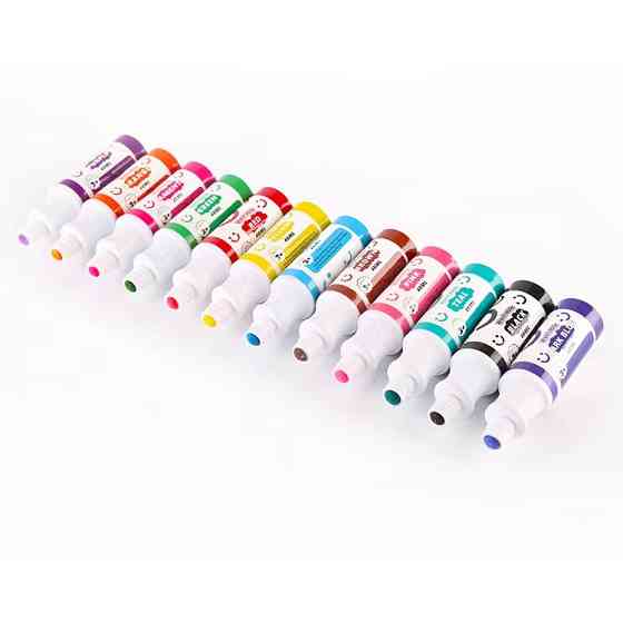 Набор пальчиковых маркеров DOT для творчества, точечные, пальчиковые краски для рисования и живописи на водной основе,12 цветов Каменец-Подольский