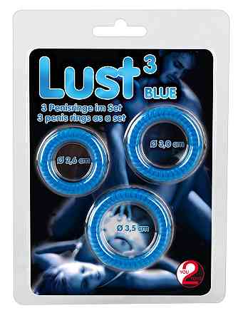 Набор колец Lust 3 Blue Sex Aura Киев