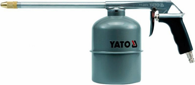 Пістолет YATO YT-2374 пневмо для промивки з баком -1л Коломия - фото 1