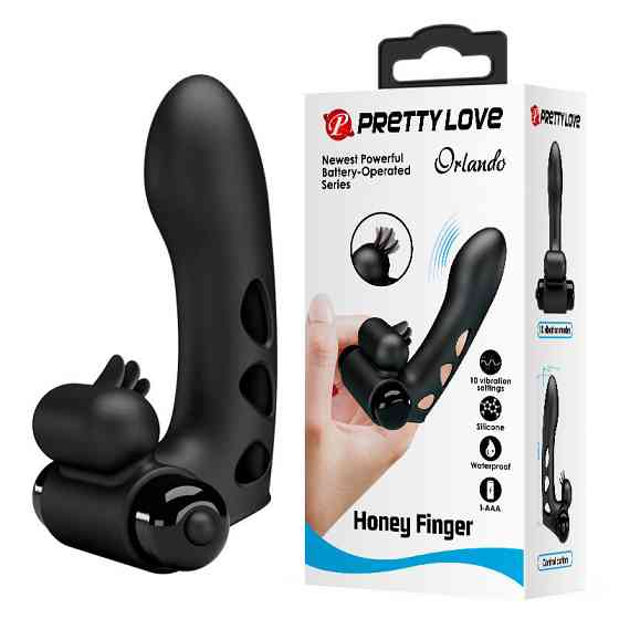 Насадка на палец - Pretty Love Orlando Honey Finger Vibrator Black Sex Aura Киев