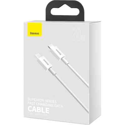 Дата кабель USB-C to Lightning 2.0m 20W white Baseus (CATLYS-C02) Вінниця