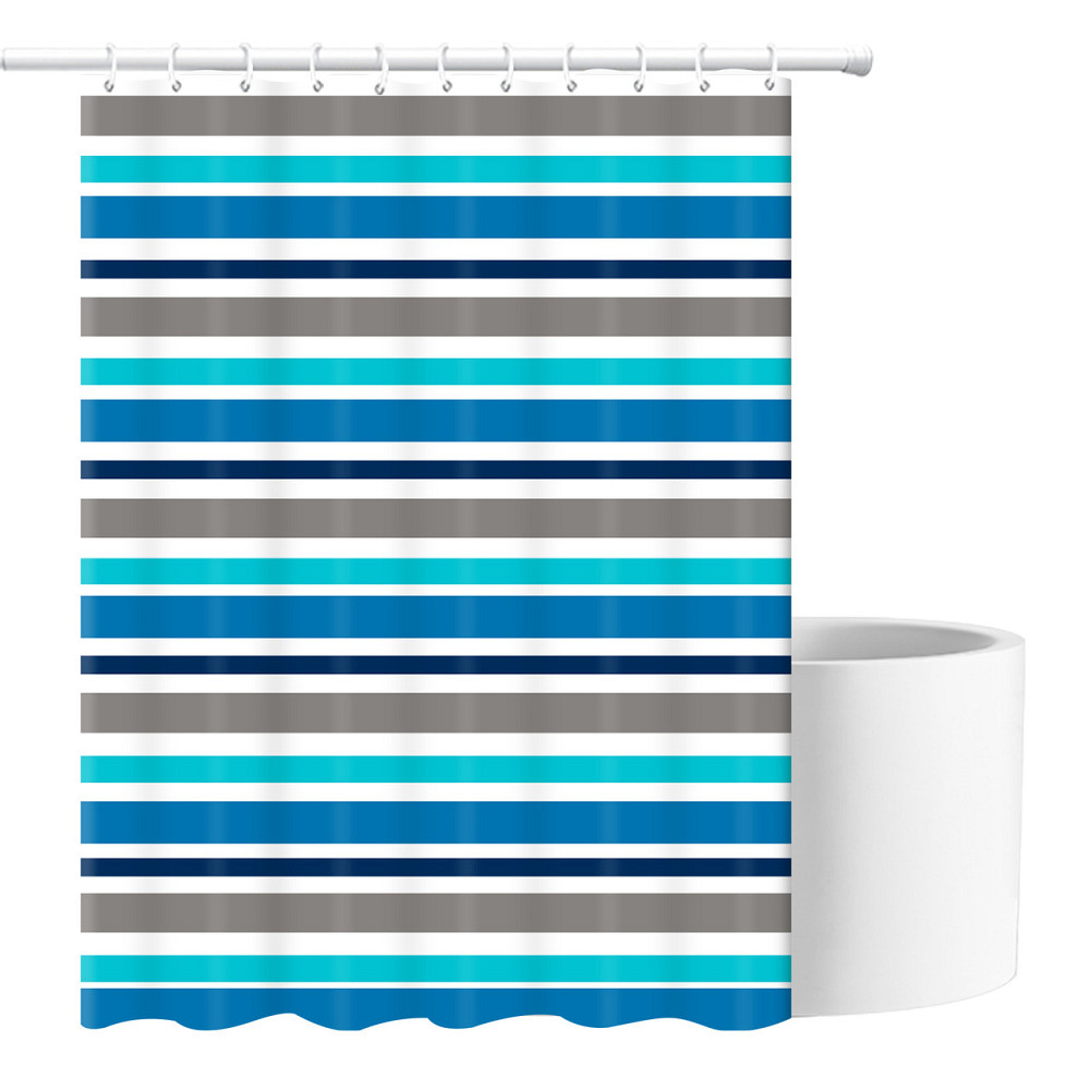 Шторка для ванны из полиэстера водонепроницаемая Bathlux 180x180 см с кольцами, занавеска для ванной комнаты Каменец-Подольский - изображение 3