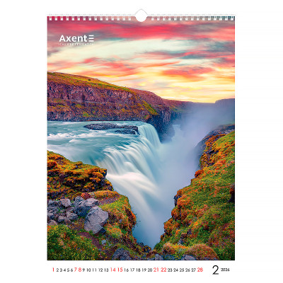 Календарь Axent настенный А3 2026 г.Waterfalls (8804-26-2-A) Винница - изображение 9