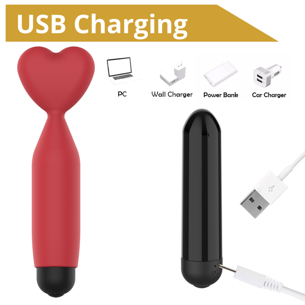 Міні-вібратор - Erospace Sweet Play Mini Heart Vibrator A14 Sex Aura Київ - фото 6