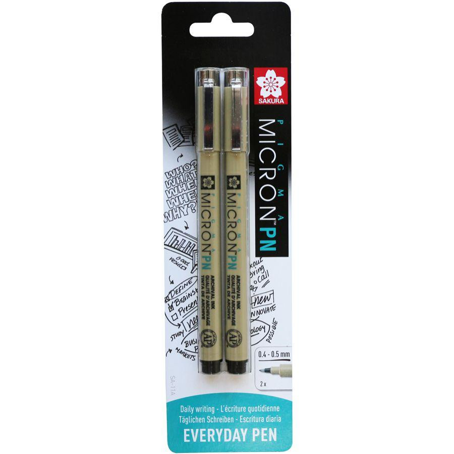 Набор ручек PIGMA MICRON PN 2шт Черный (линия 0.4-0.5мм) Sakura Киев - изображение 1