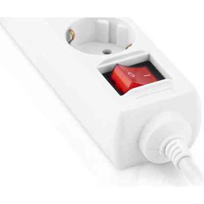 Мережевий фільтр живлення REAL-EL RS-6 Protect M 1.8m, white (EL122300031) Вінниця