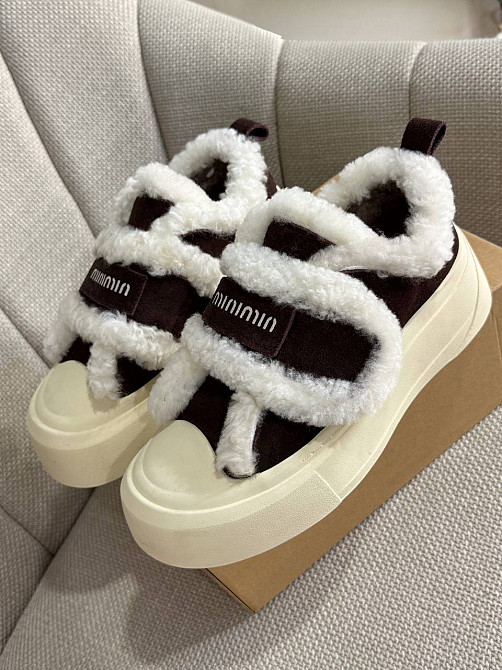 Кеди жіночі Hengji 15-6 з хутром та опушкою на липучці коричневі, 37, 23,5 см Київ - фото 15