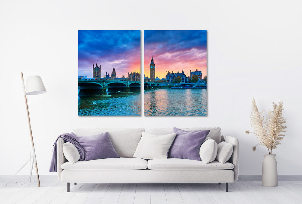 Модульна картина у вітальню/ спальню   Лондон   TLV-2_096 90x132 см Київ - фото 2