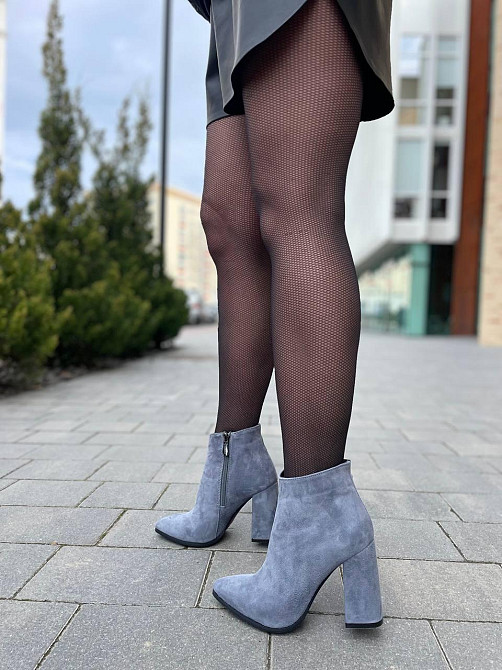 Nivelle Черевики жіночі NIVELLE сірі натуральна замша каблук 9.5см 36-39 (3024) Коломия - фото 2