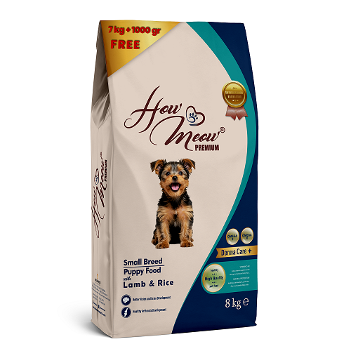 Повнораціонний корм для щенят How Meow Puppy Mini з ягням та рисом 7+1кг Київ - фото 1