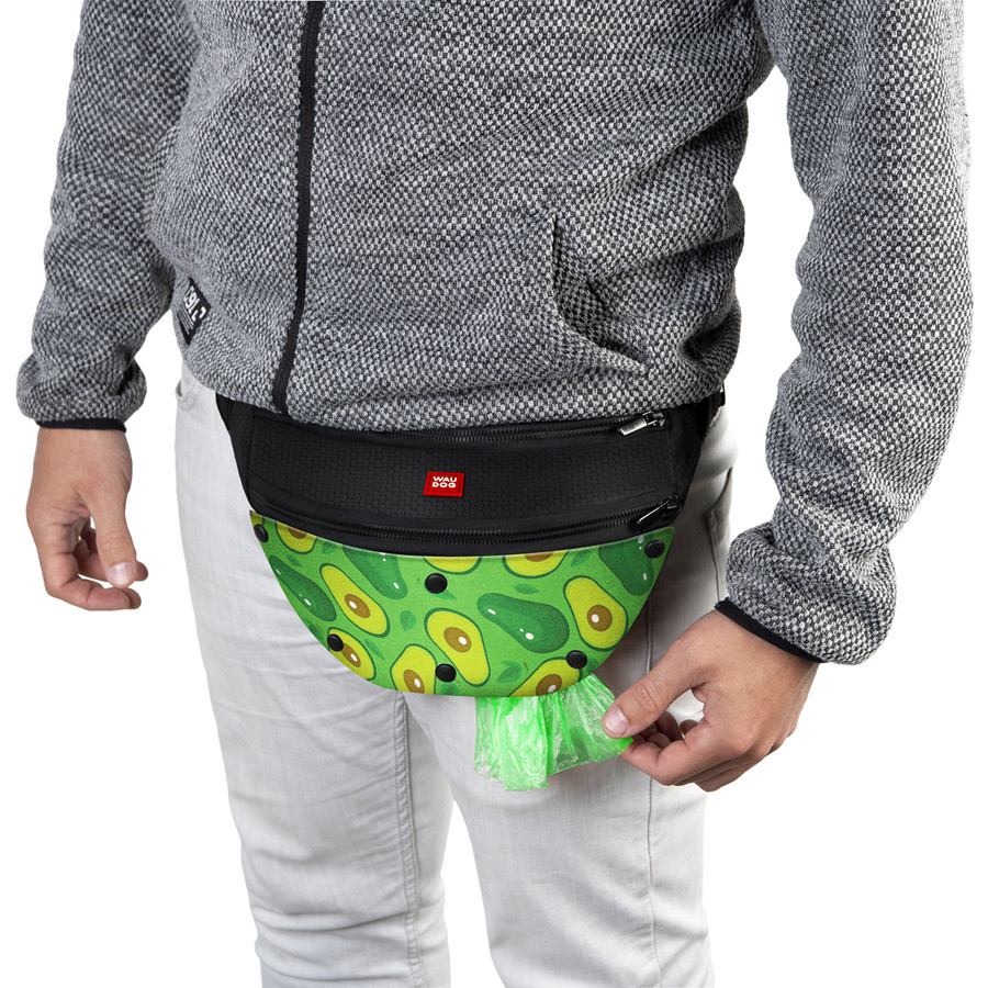 Поясна сумка-бананка WAUDOG Family для корму та аксесуарів, малюнок "Авокадо", розмір 33*17*10 см Вінниця - фото 4