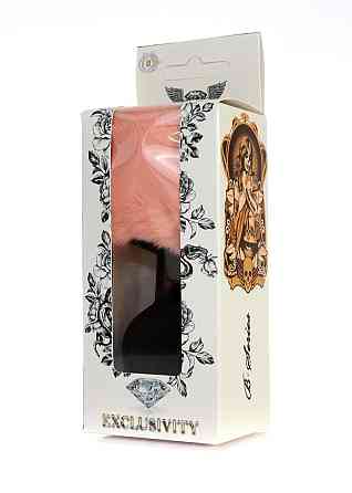 Анальна пробка - Bunny Tail Silicone Black Plug Peach Sex Aura Київ