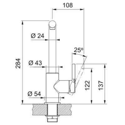 Смеситель Franke Lina L Shape (115.0693.393) Винница