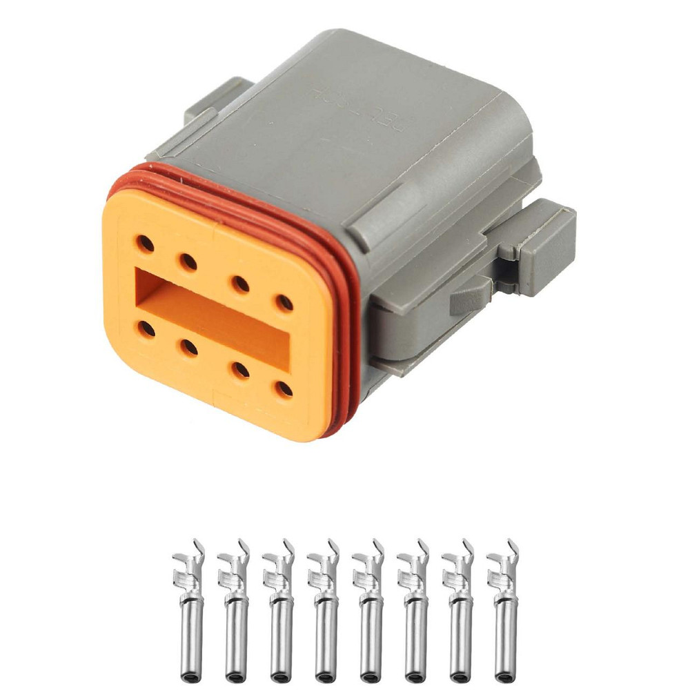 Роз'єм конектор 8-кон., Спецтехника, DT06-8S, DT06-08SA, DEUTSCH Америка, Британия, Германия CAT, JCB, MAN Київ - фото 1