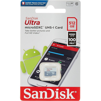 Карта пам&apos;яті SanDisk 512GB microSDXC class 10 UHS-I Ultra (SDSQUNR-512G-GN3MN) Вінниця - фото 2