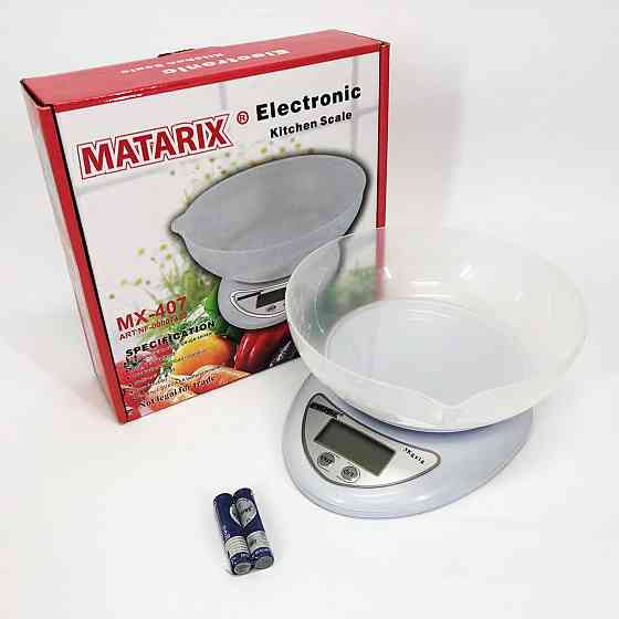 Ваги для кухні в грамах Matarix MX-407 5 кг, Кухонні електронні ваги на батарейці VY-83 Львів
