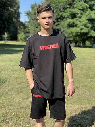 Костюм комплект Oversize літній Unisex  - WASTED (шорти + футболка) Чернівці