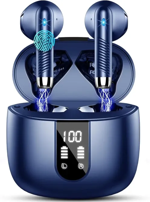 Bluetooth навушники Drsaec J55 TWS Bluetooth 5.3, ENC 4 мікрофони, IPX7, LED дисплей, до 48 годин автономності, Type-C Київ - фото 7