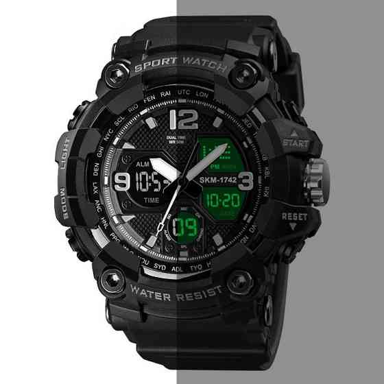 Мужские спортивные наручные часы Skmei 1742 Hamlet (Черные) Киев
