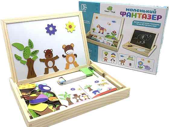 Дерев'яна іграшка Tree Toys Маленький фантазер із магнітною мозаїкою (MD 2083 B) Чернігів