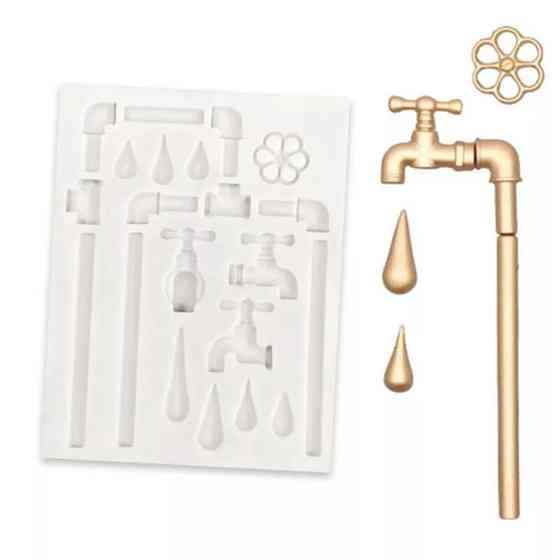 Молд силиконовый Водопроводный кран 124 на 98 см белый Киев