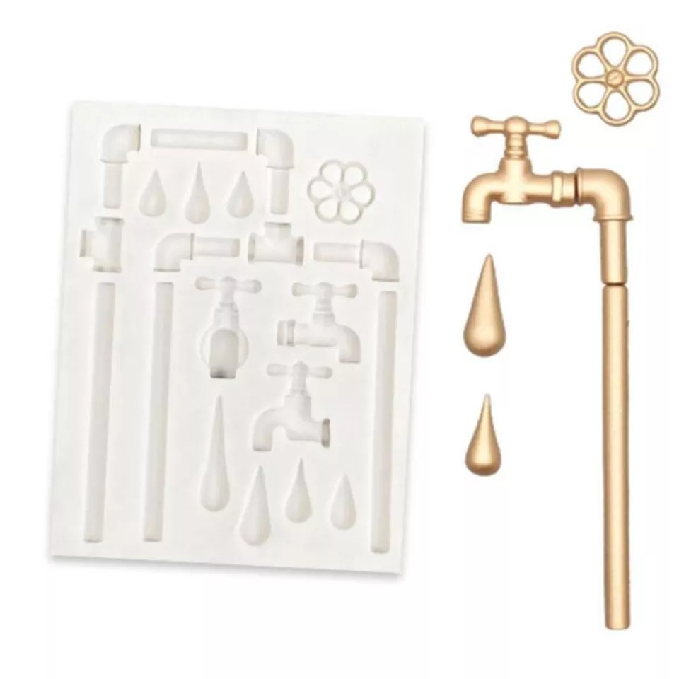 Молд силиконовый Водопроводный кран 124 на 98 см белый Киев - изображение 3