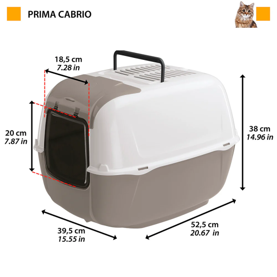 Закритий туалет для котів Ferplast Prima Cabrio (Ферпласт Прима Кабріо) Запоріжжя