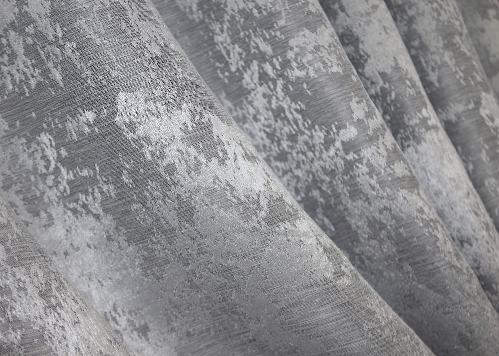 Комплект коротких штор VR-Textil Жаккард Sultan XO № 1124ш Жаккард Светло-серый 110х170 см 2 шт (39-954) Киев - изображение 5