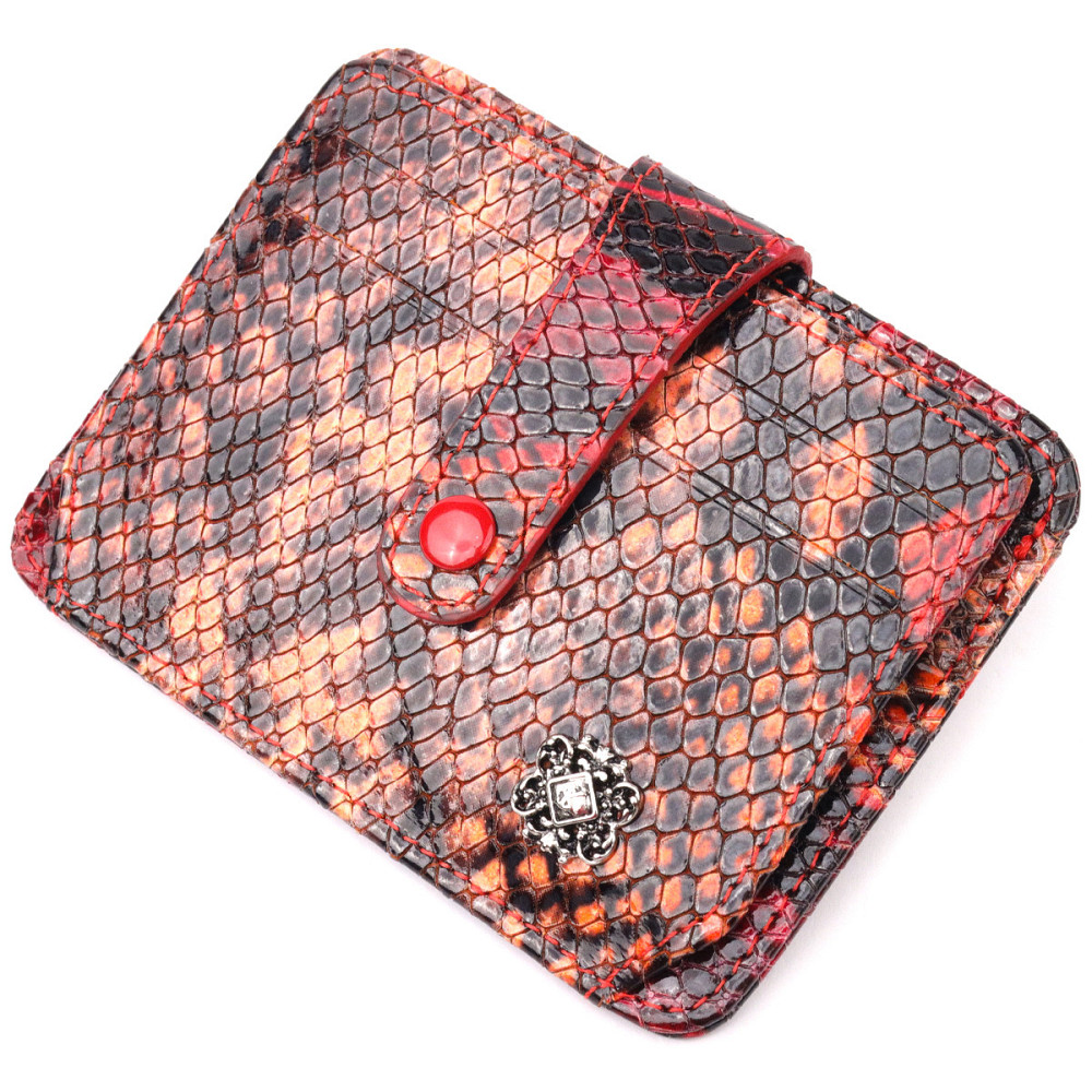 Візитниця з натуральної фактурної шкіри під змію KARYA 20964 Різнокольоровий Київ - фото 1