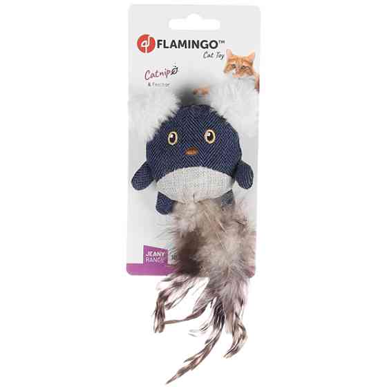 Flamingo Jeany Mouse ФЛАМИНГО ДЖИНИ МЫШЬ мягкая игрушка с перьями и кошачьей мятой для котов Киев