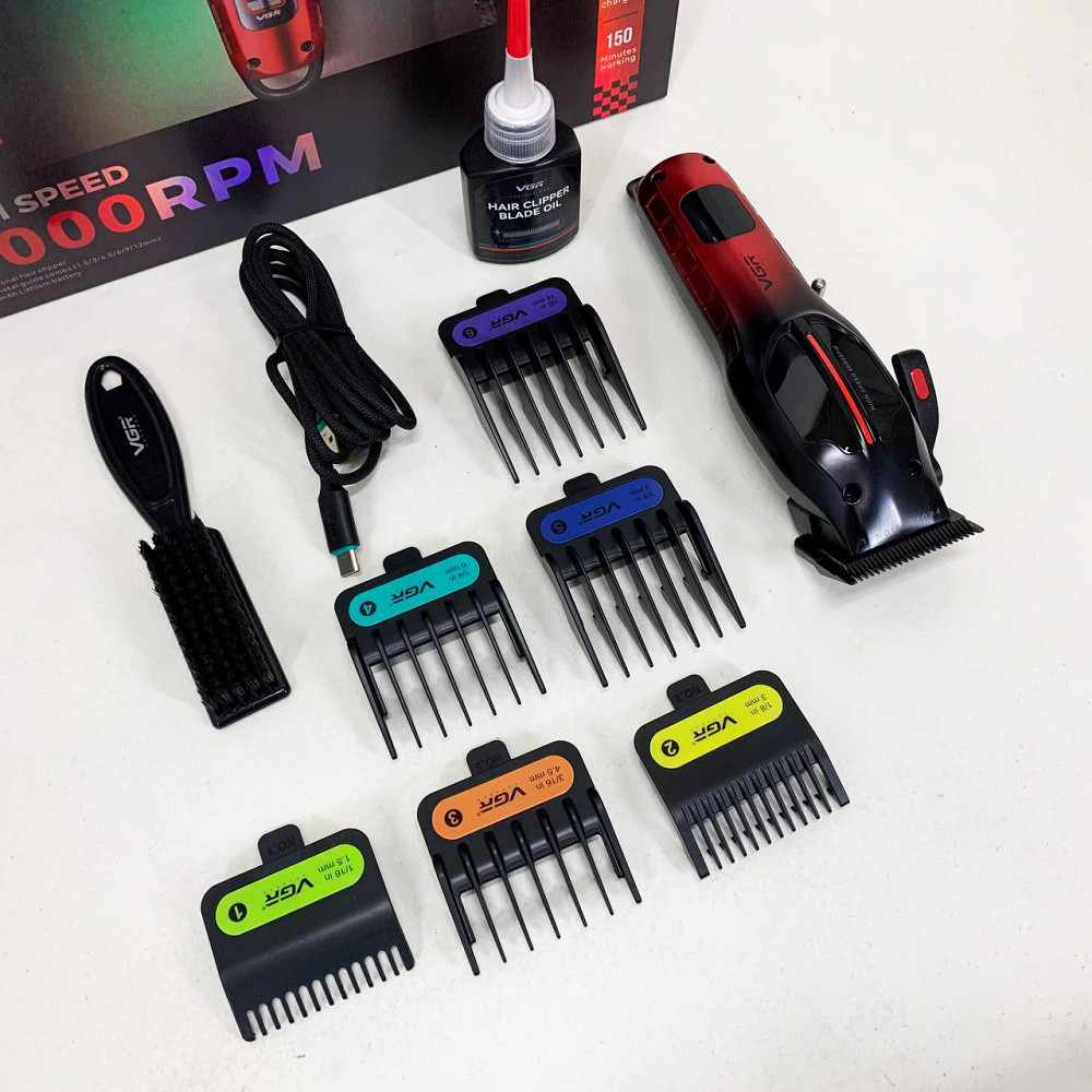 Модний машинка для стрижки волосся VGR V-026, Машинка для стрижки волосся з акумулятором JG-27 Львів - фото 2