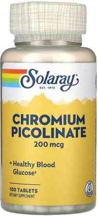 Хром пиколинат Solaray Chromium Picolinate 200mcg 100 tabs Киев