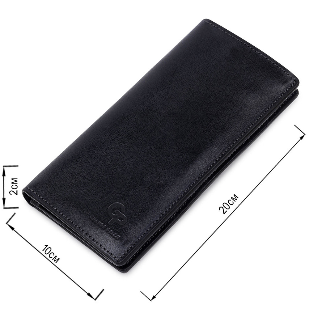 Вертикальне шкіряне портмоне унісекс GRANDE PELLE 11556 Синій Київ - фото 6