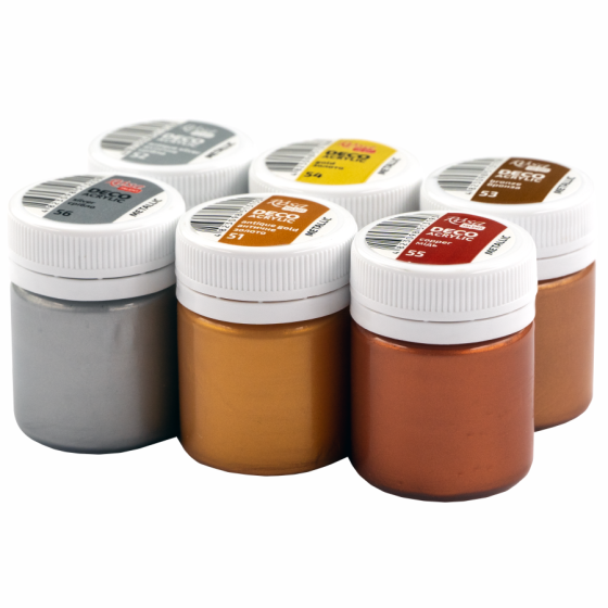 Набор акриловых красок для декора металлики 6×20мл ROSA ТАLENT Киев