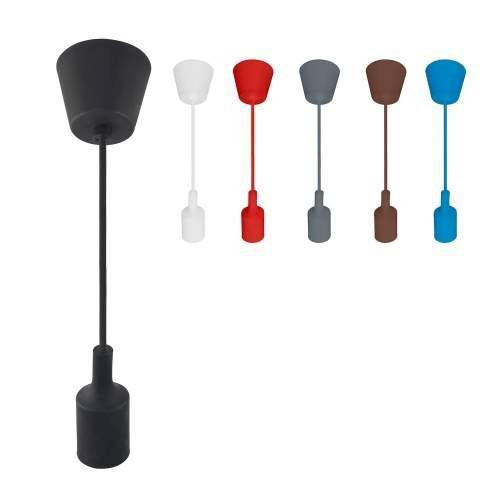 Светильник подвесной VOLTA Е27 (декоративный патрон люстра Е27 1м) черный Харьков - изображение 1