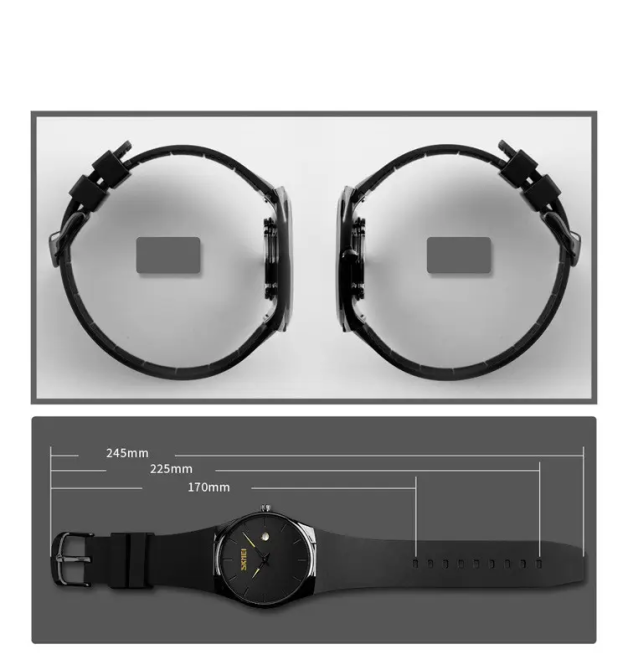 Наручний кварцовий годинник Skmei 1509 Чорний Вінниця - фото 10