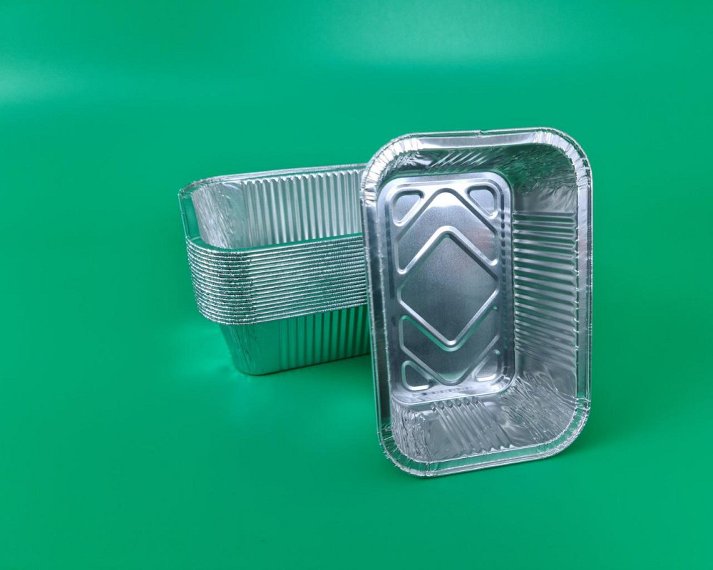 Контейнер из пищевой алюминиевой фольги прямоугольный 520мл R26G 100шт в упаковки (1 пачка) Харьков - изображение 2