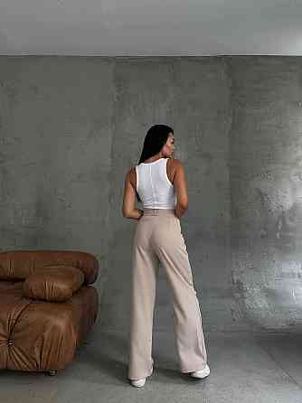 Жіночі базові брюки-палаццо костюмка Одеса