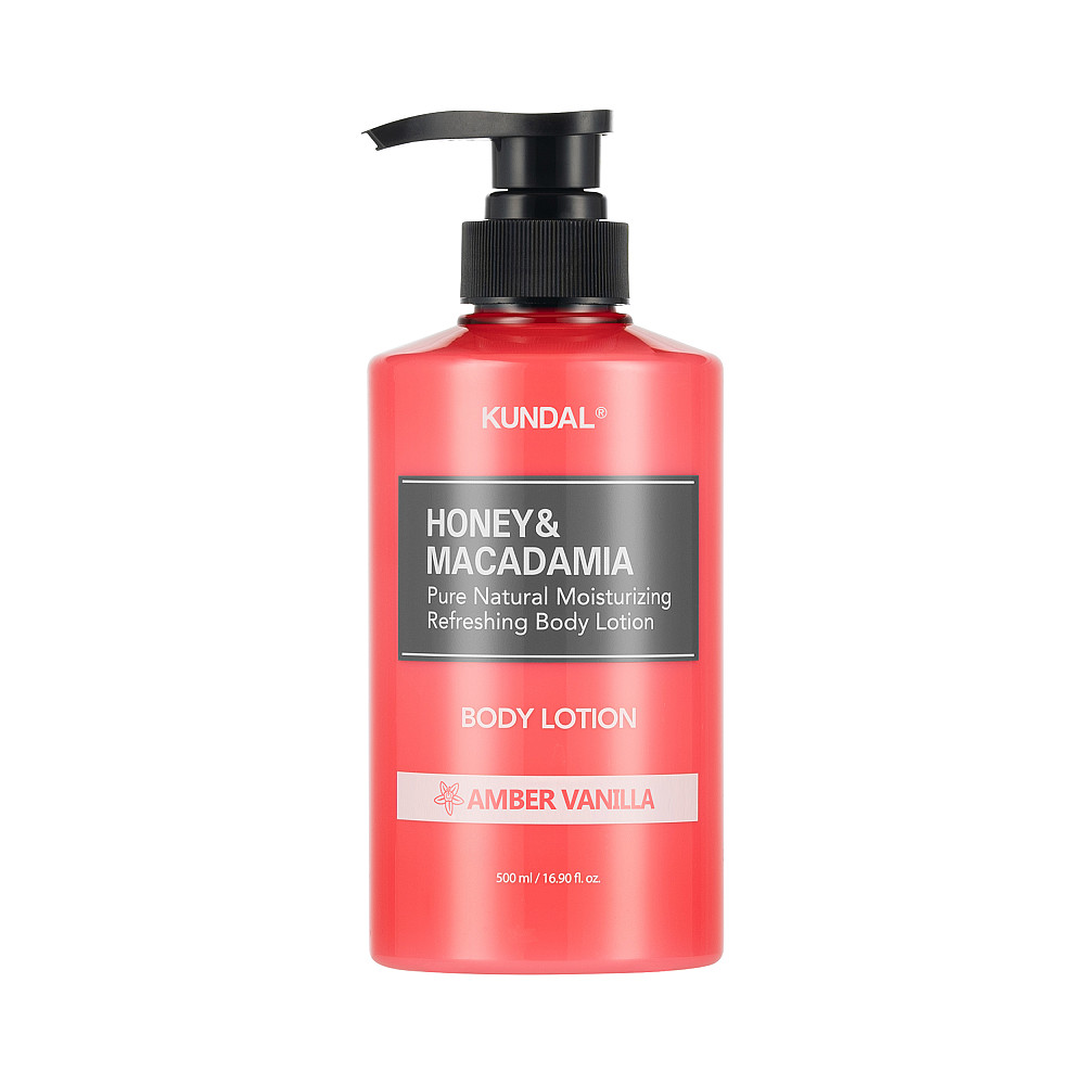 Лосьйон для тіла Амбра Ваніль Honey & Macadamia Pure Body Lotion Amber Vanilla Kundal 500 мл Київ - фото 1
