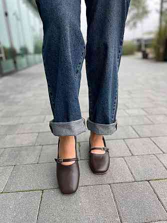 Roberto Netti Балетки женские Roberto Netti шоколадные натуральная кожа квадратный носок (3025) Коломия