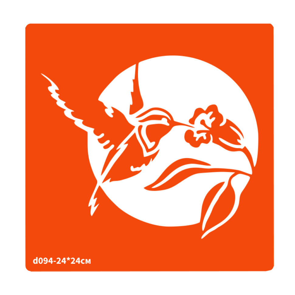 Трафарет для био-тату Птичка d094-24*24см, размер 24х24см Винница - изображение 1