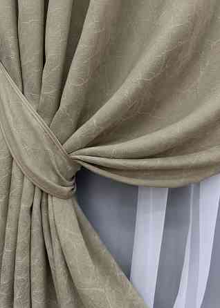 Комплект штор VR-Textil Жаккард Viva Marmo № 1779ш Тауп 150х270 см 2 шт (33-0743) Киев