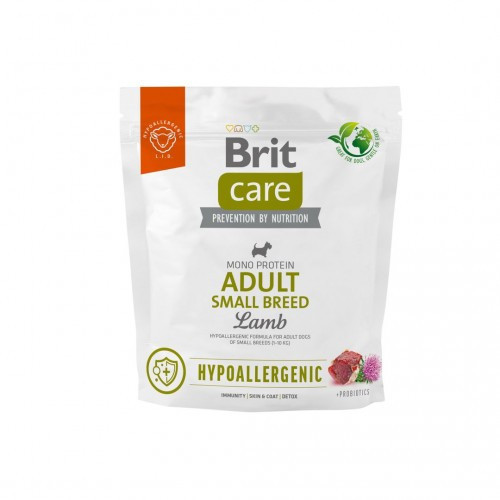 Корм для собак малих порід Brit Care Dog Hypoallergenic Adult Small Breed гіпоалергенний з ягням, 1 кг Київ - фото 1