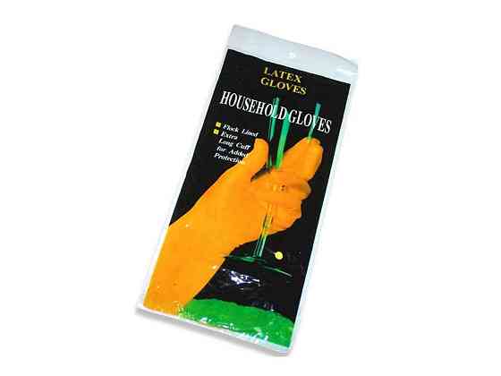 Рукавички гумові S 1пара Household Glove (колір в асортим) №B-085 ТМ PRC Київ