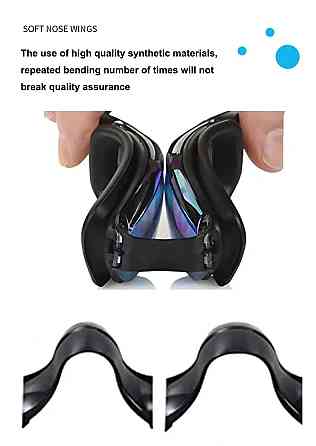 Окуляри для плавання з противозапотіваючими лінзами та UV-захистом, силіконові, водонепроникні, з регульованим ремінцем Николаев